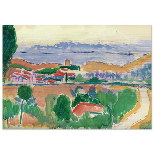 VUE DE COLLIOURE 1906 - Henri Matisse Brushed Aluminum Print - 70x100 cm / 28x40 inches | Henri Matisse Aluminum Print | Henri Matisse Prints