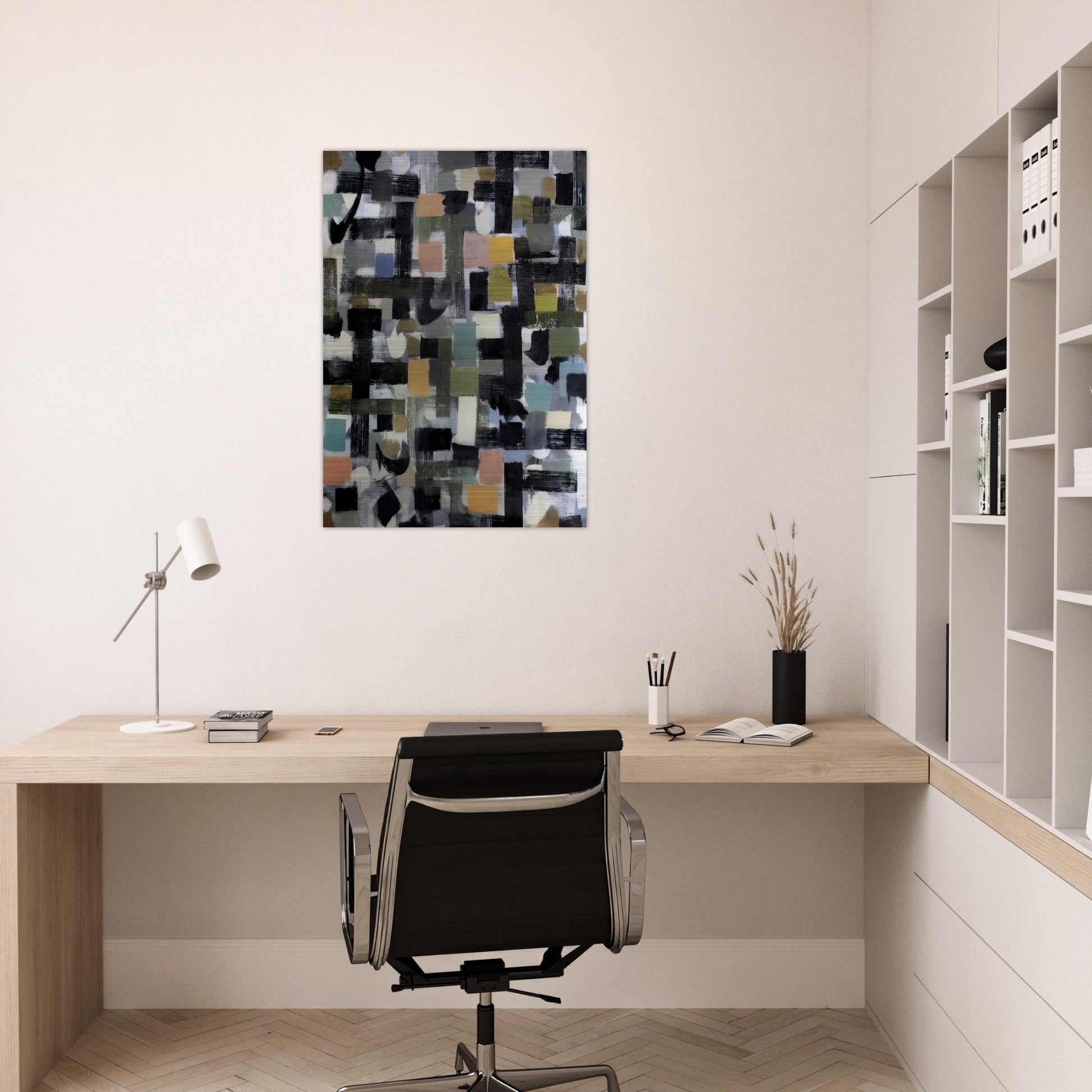 Number 13 - 1952 - Bradley Walker Tomlin Brushed Aluminum Print - 70x100 cm / 28x40 inches | Bradley Walker Tomlin Aluminum Print | Bradley Walker Tomlin Prints
