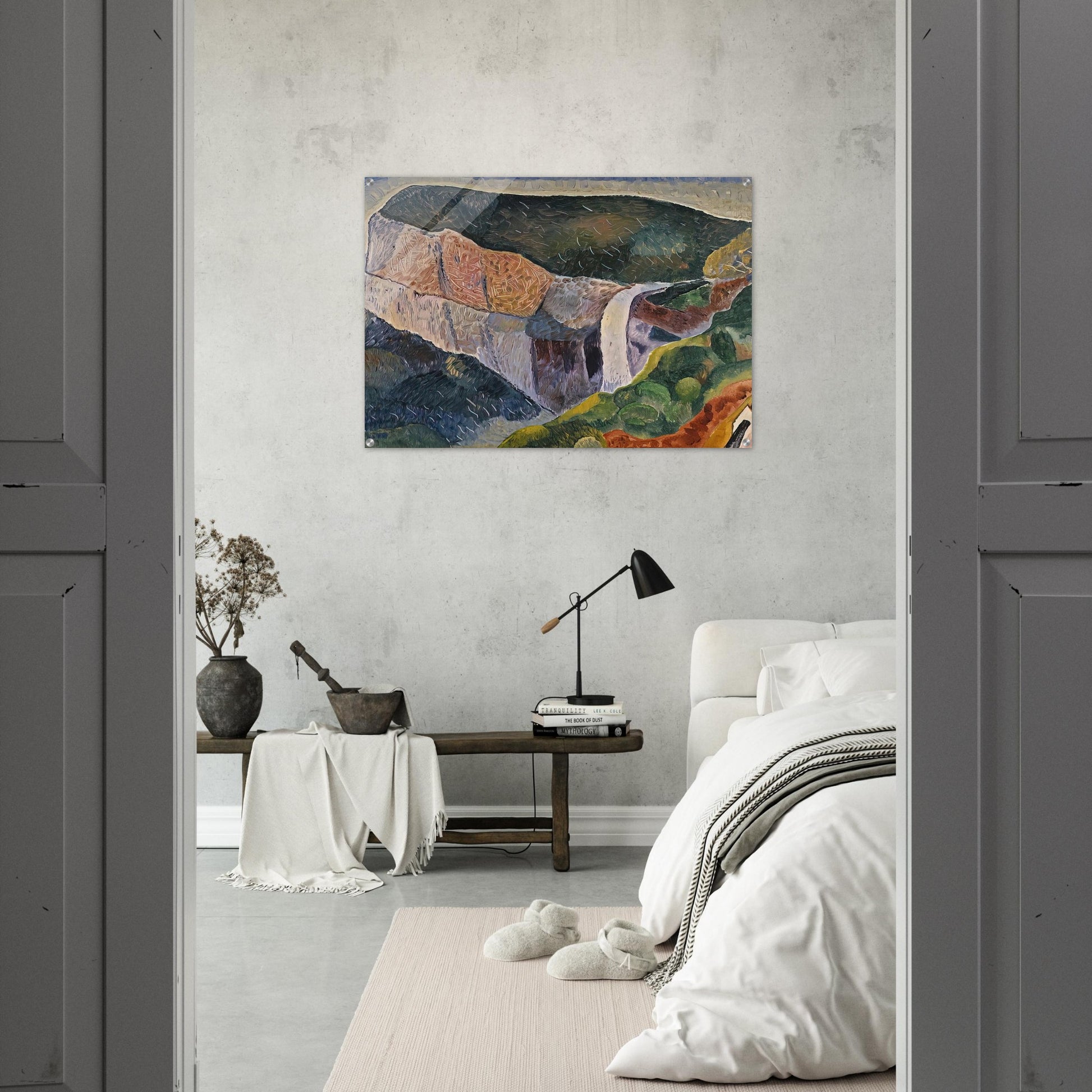 Govett's Leap - 1933 - Grace Cossington Smith Acrylic Print - 70x100 cm / 28x40″ inches | Grace Cossington Smith Wall Art | Grace Cossington Smith Prints