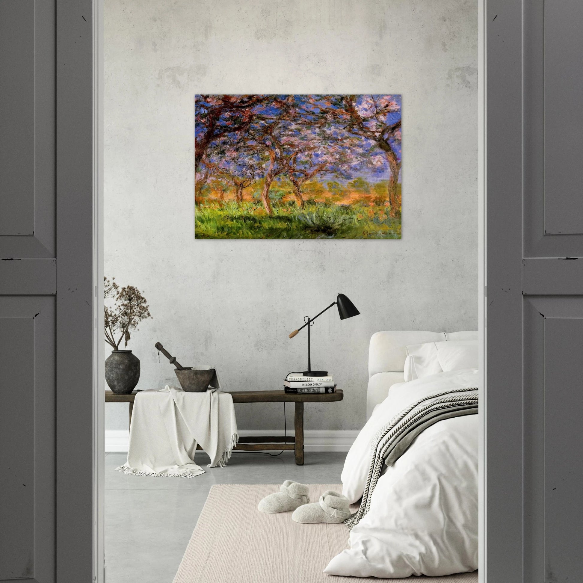 Giverny in Springtime - claude monet Brushed Aluminum Print - 70x100 cm / 28x40 inches | claude monet Aluminum Print | claude monet Prints