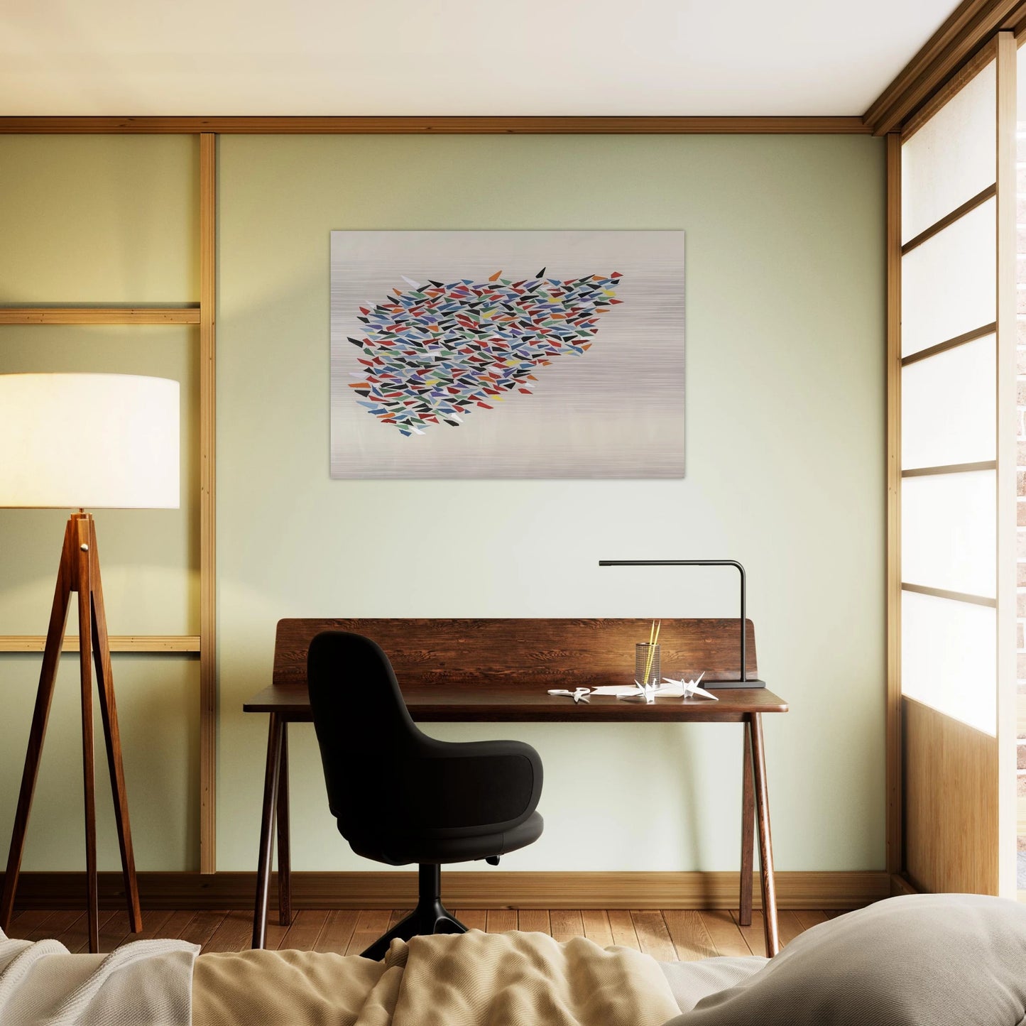Color Shapes on Gray - 1979 - Robert Goodnough Brushed Aluminum Print - 70x100 cm / 28x40 inches | Robert Goodnough Aluminum Print | Robert Goodnough Prints