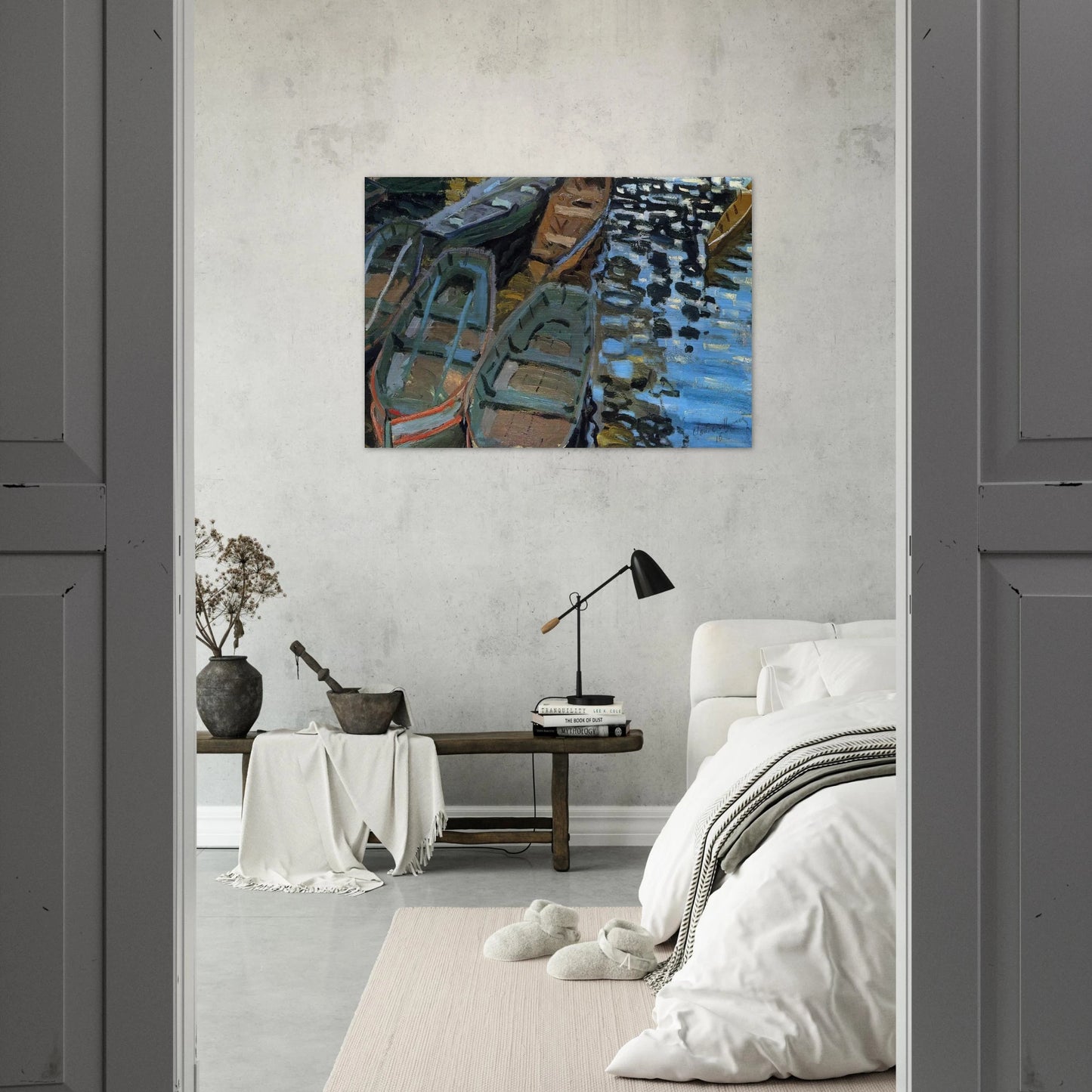 Bathers at La Grenouillere - claude monet Brushed Aluminum Print - 70x100 cm / 28x40 inches | claude monet Aluminum Print | claude monet Prints