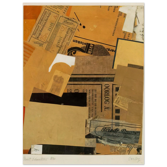 Kurt Schwitters - OORLOG 1930  75x100 cm / 30x40inches Fine Art Poster