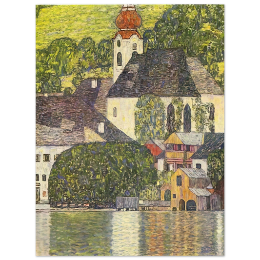 Gustav Klimt - CHRUCH IN UNTERACH ON THE ATTERSEE  75x100 cm / 30x40inches Fine Art Poster