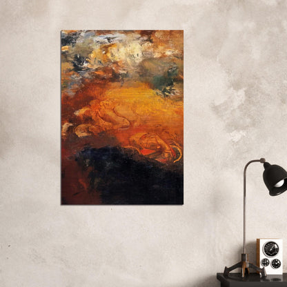 APOLLO S CHARIOT - Odilon Redon Brushed Aluminum Print - 70x100 cm / 28x40 inches | Odilon Redon Aluminum Print | Odilon Redon Prints