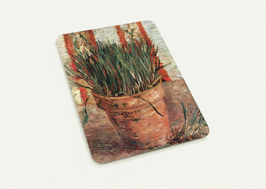 Flowerpot with Chives By Vincent van Gogh Pack of 10 Post Cards | Vincent van Gogh Post Cards | A6 (10.5 x 14.8 cm) - 4.1 x 5.8 inches