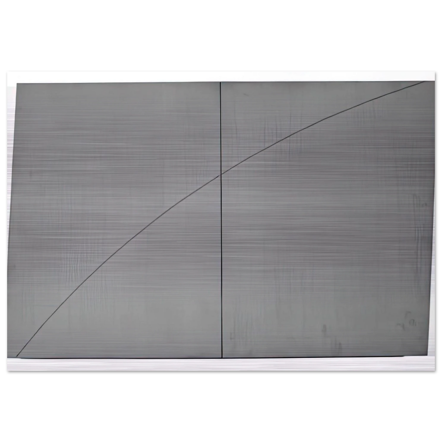 A CURVED LINE WITHIN TWO DISTORTED RECTANGLES 1978 - Robert Mangold Brushed Aluminum Print - 70x100 cm / 28x40 inches | Robert Mangold Aluminum Print | Robert Mangold Prints