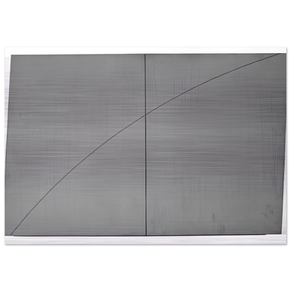 A CURVED LINE WITHIN TWO DISTORTED RECTANGLES 1978 - Robert Mangold Brushed Aluminum Print - 70x100 cm / 28x40 inches | Robert Mangold Aluminum Print | Robert Mangold Prints