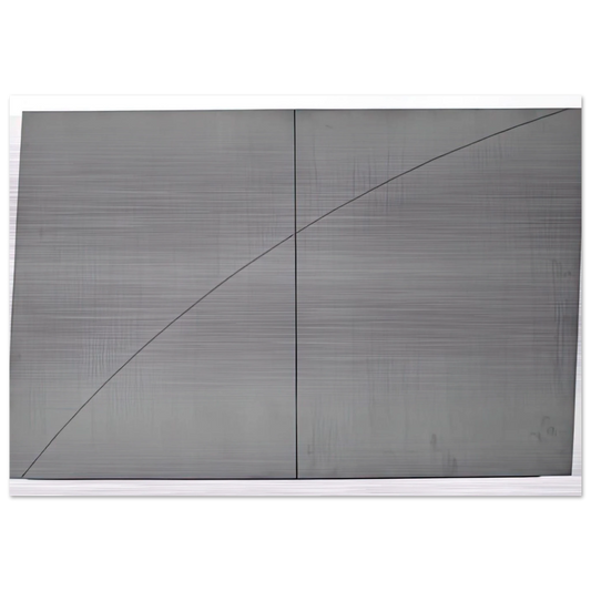 A CURVED LINE WITHIN TWO DISTORTED RECTANGLES 1978 - Robert Mangold Brushed Aluminum Print - 70x100 cm / 28x40 inches | Robert Mangold Aluminum Print | Robert Mangold Prints