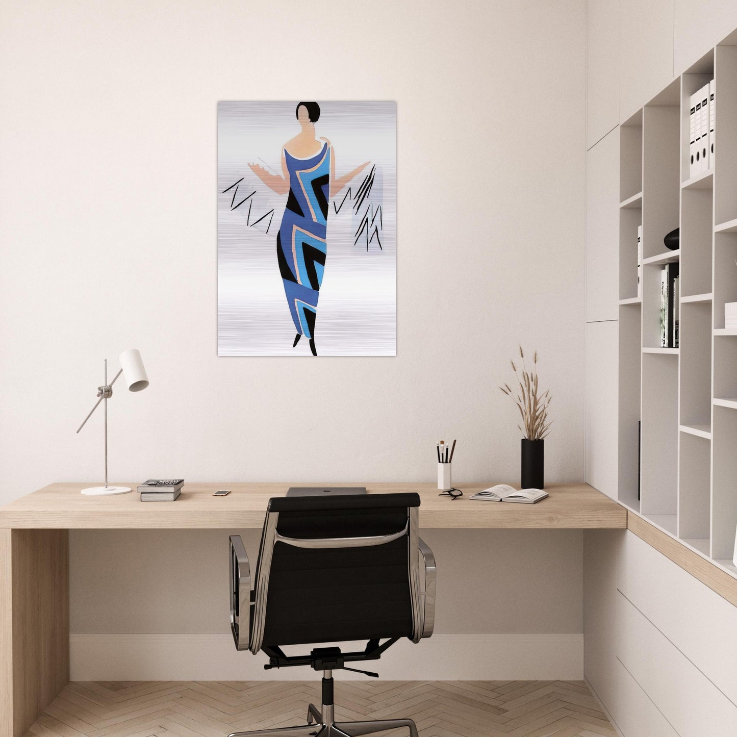 FASHION ILLUSTRATION 4 - Sonia Delaunay Brushed Aluminum Print - 70x100 cm / 28x40 inches | Sonia Delaunay Aluminum Print | Sonia Delaunay Prints