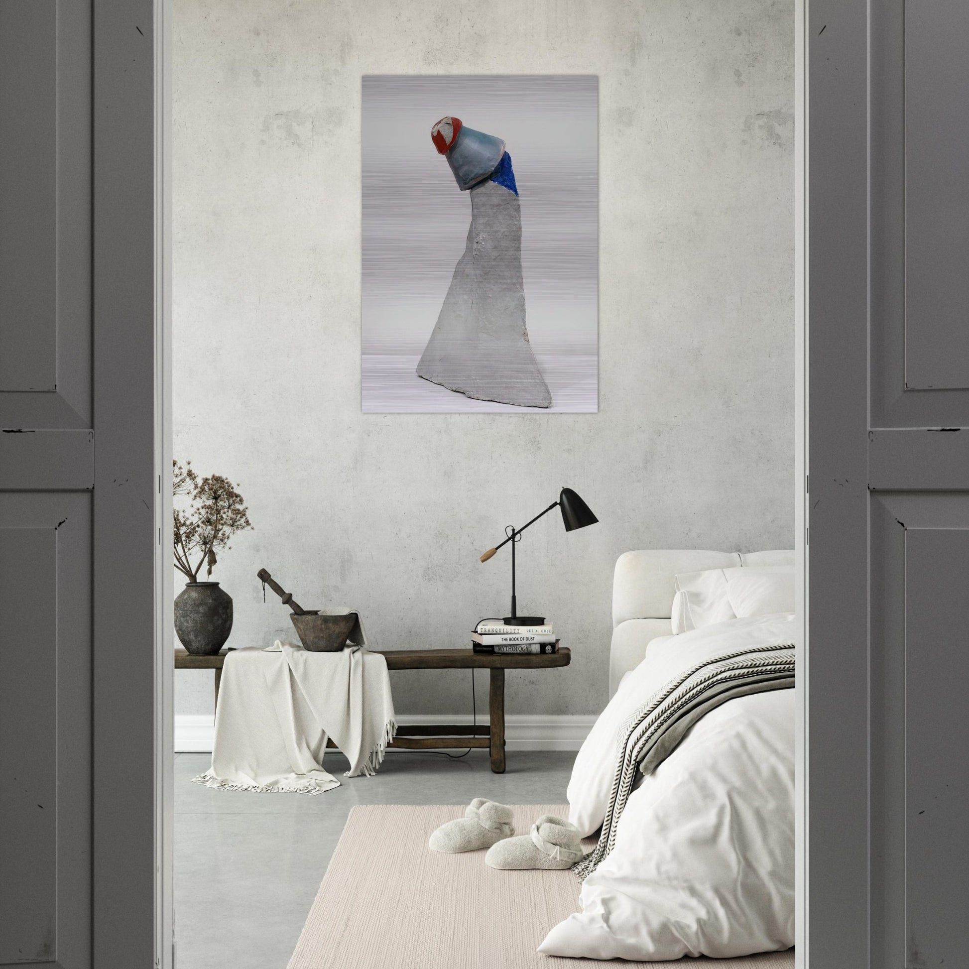 THE CLOWN 1947 - Kurt Schwitters Brushed Aluminum Print - 70x100 cm / 28x40 inches | Kurt Schwitters Aluminum Print | Kurt Schwitters Prints