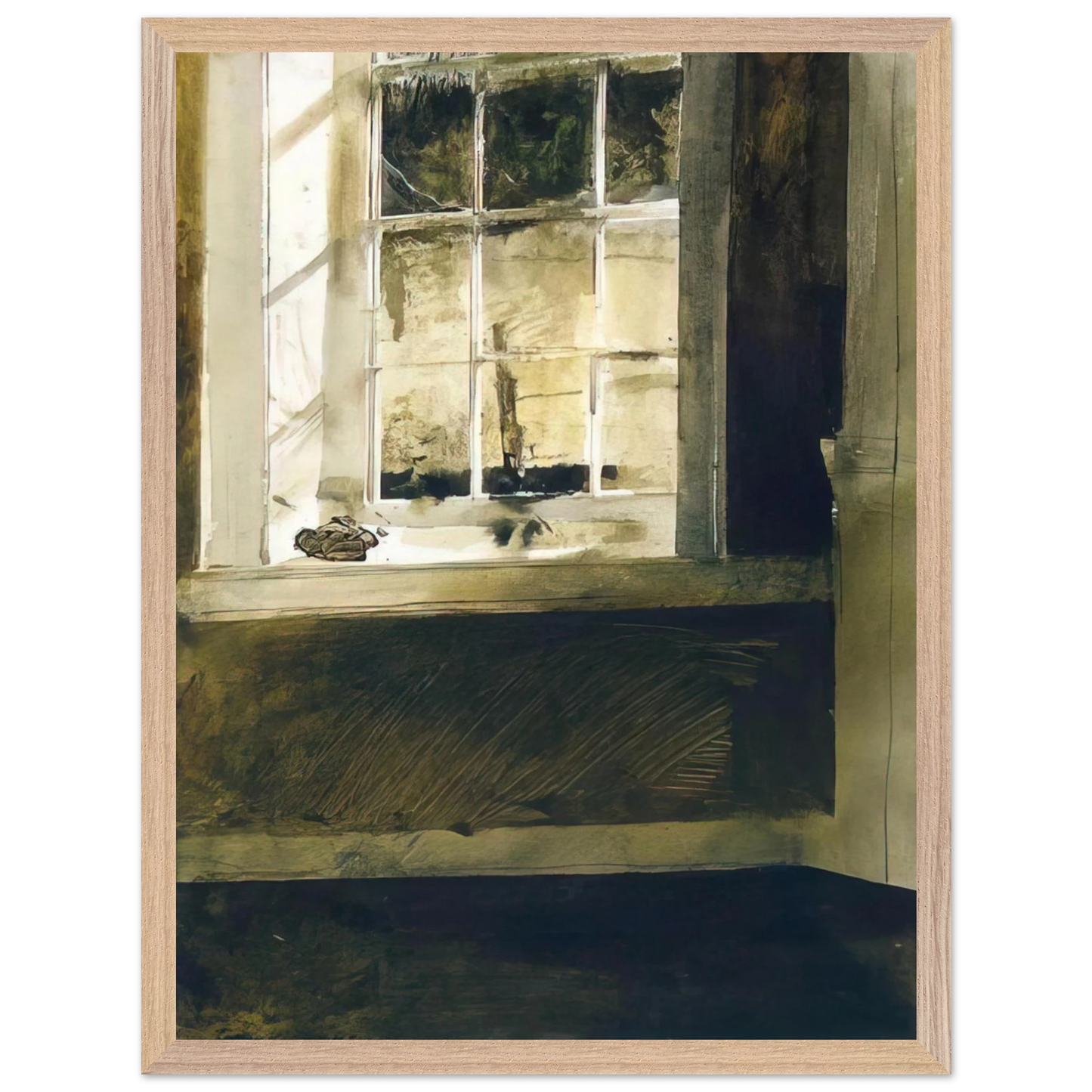 Andrew Wyeth - GROUNDHOG DAY 4 Wall Art - 30x40 cm / 12x16 inches - Premium Wooden Framed Poster With Fine Art Paper-canvas - White frame