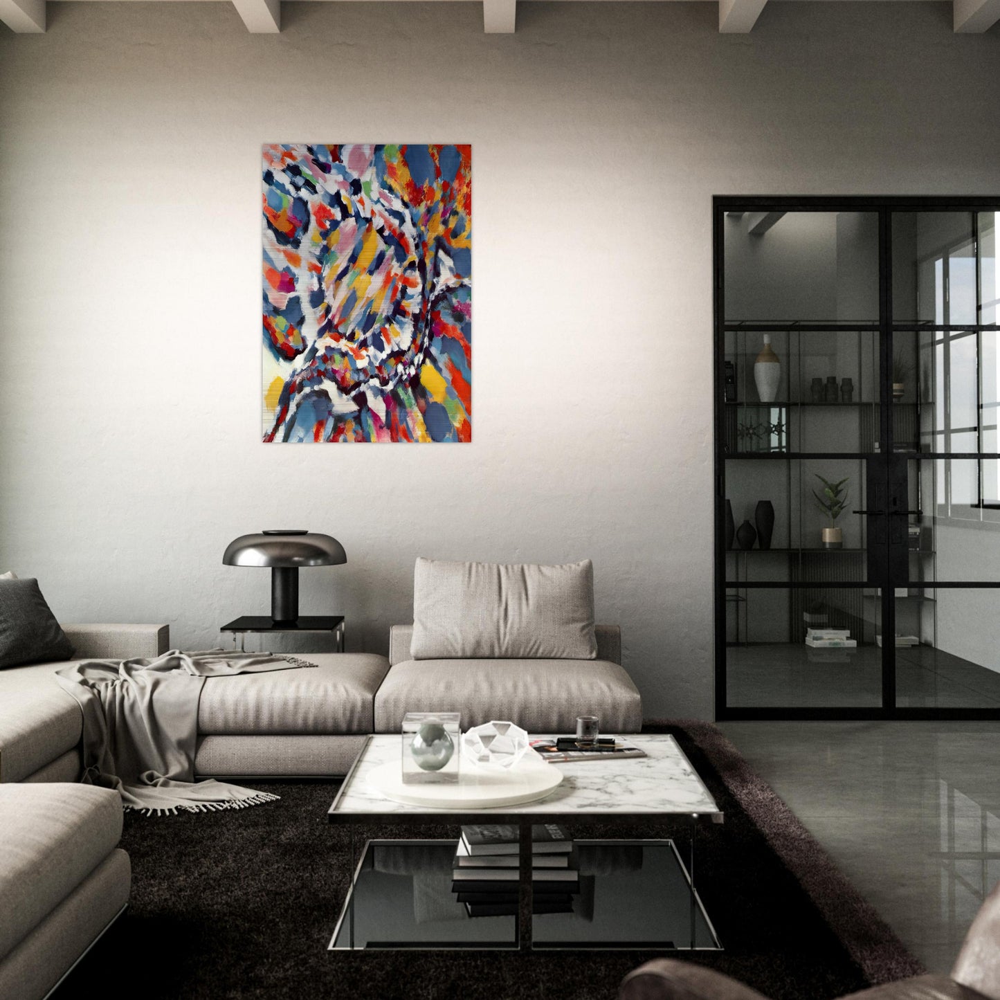 La Sève - 1963 - Alfred Manessier Brushed Aluminum Print - 70x100 cm / 28x40 inches | Alfred Manessier Aluminum Print | Alfred Manessier Prints