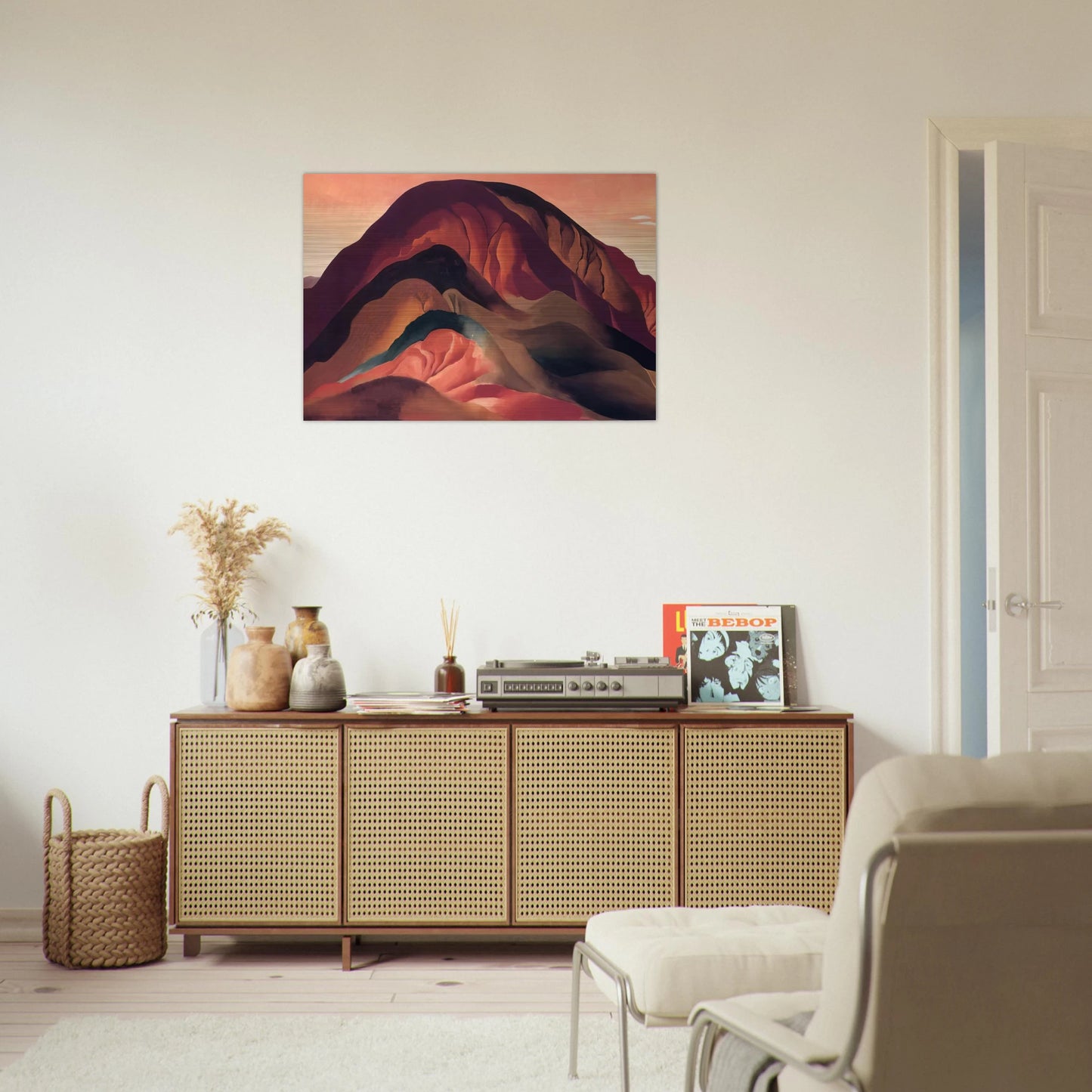 Rust Red Hills - Georgia O'Keeffe Brushed Aluminum Print - 70x100 cm / 28x40 inches | Georgia O'Keeffe Aluminum Print | Georgia O'Keeffe Prints