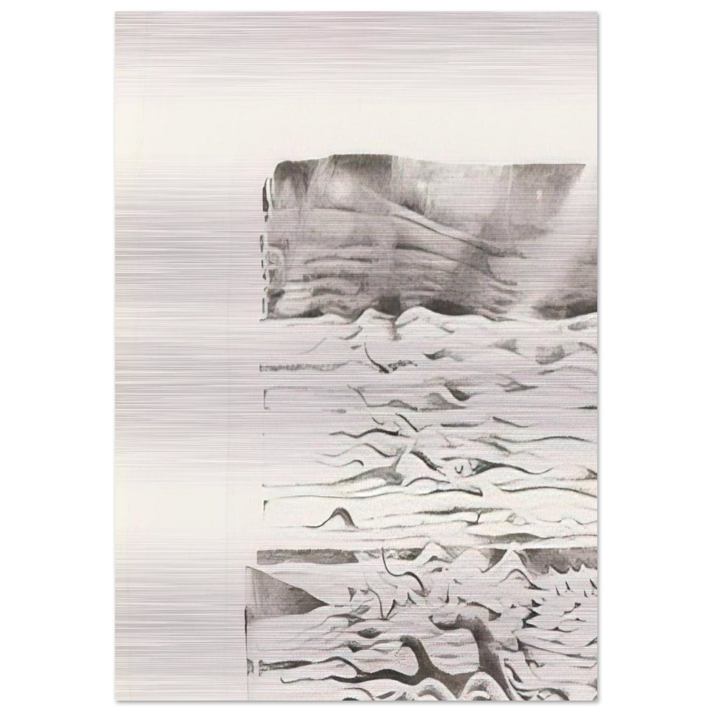 SIXTEENTH STONE 1980 - Lee Bontecou Brushed Aluminum Print - 70x100 cm / 28x40 inches | Lee Bontecou Aluminum Print | Lee Bontecou Prints