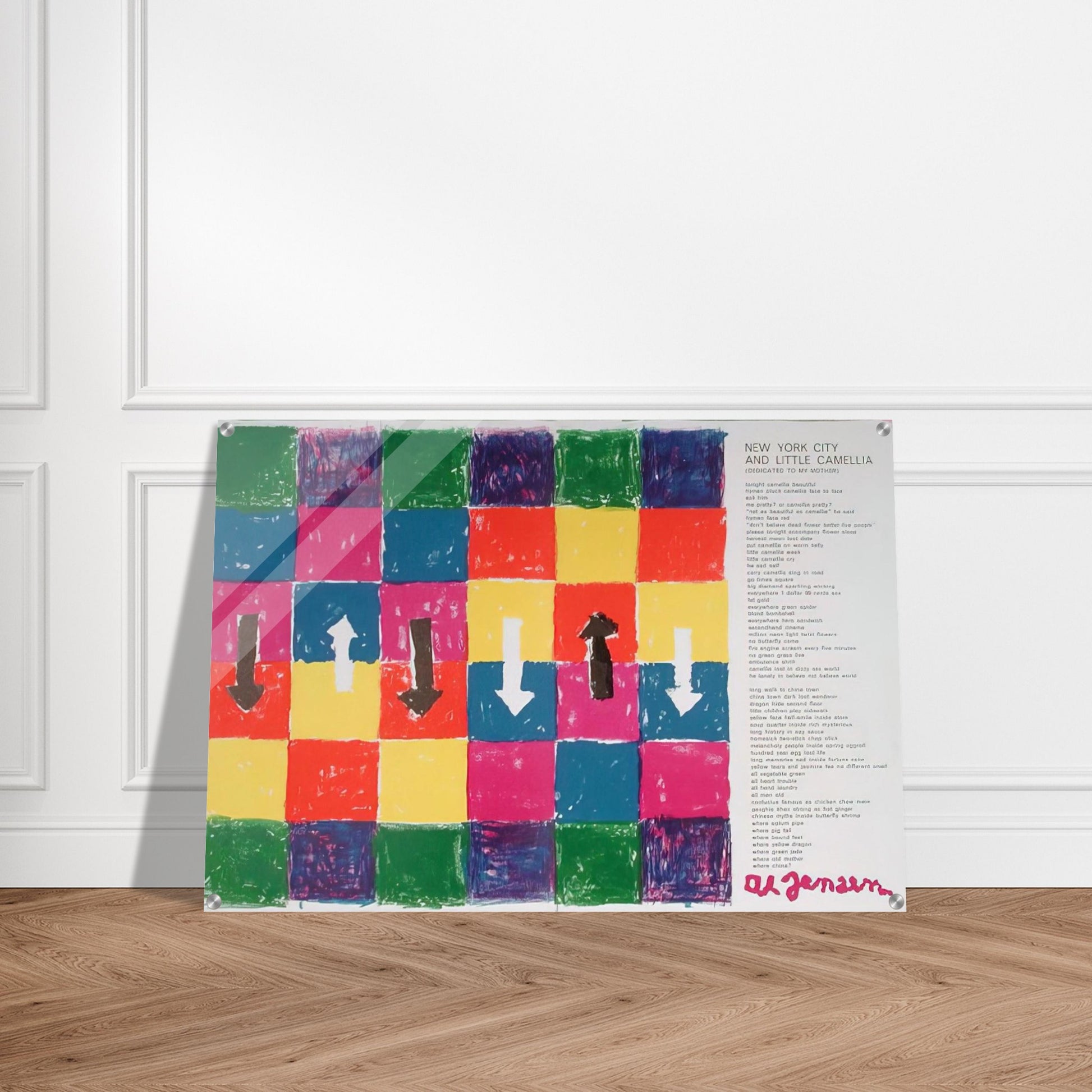 Hommage to Blake Prince tirée de l'album «1 ø Life» - 1964 - Alfred Jensen Acrylic Print - 70x100 cm / 28x40″ inches