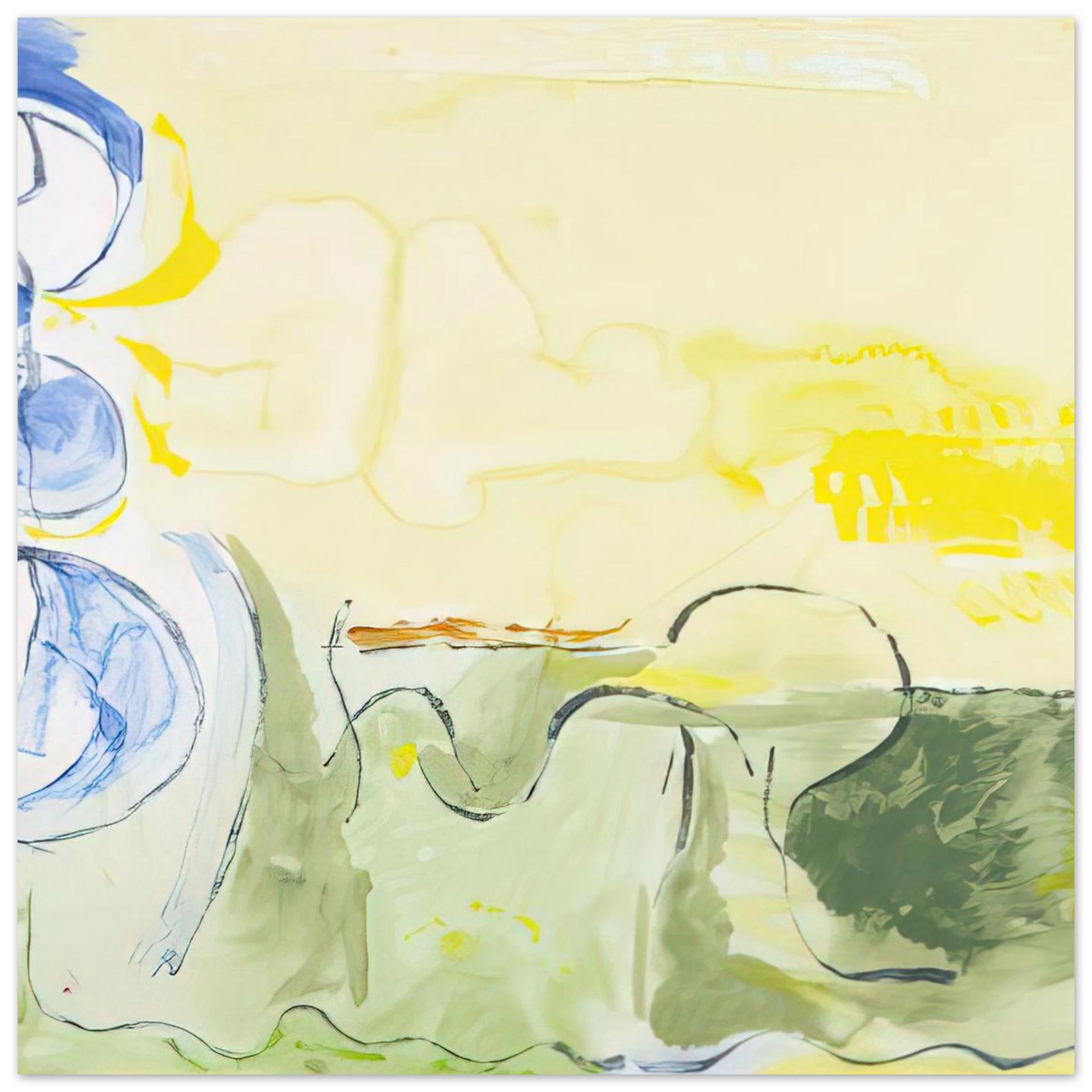 Helen Frankenthaler - Flotilla - 2006 Wall art - 20x50 cm / 8x20 inches - Fine Art Poster-canvas - -