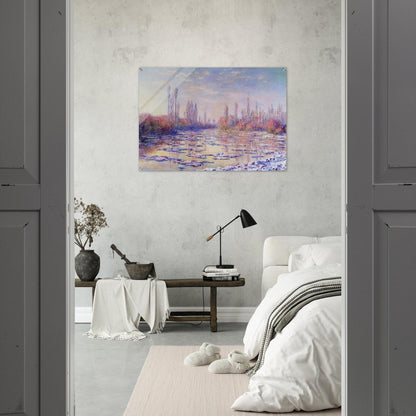 Floating Ice on the Seine - claude monet Acrylic Print - 70x100 cm / 28x40″ inches