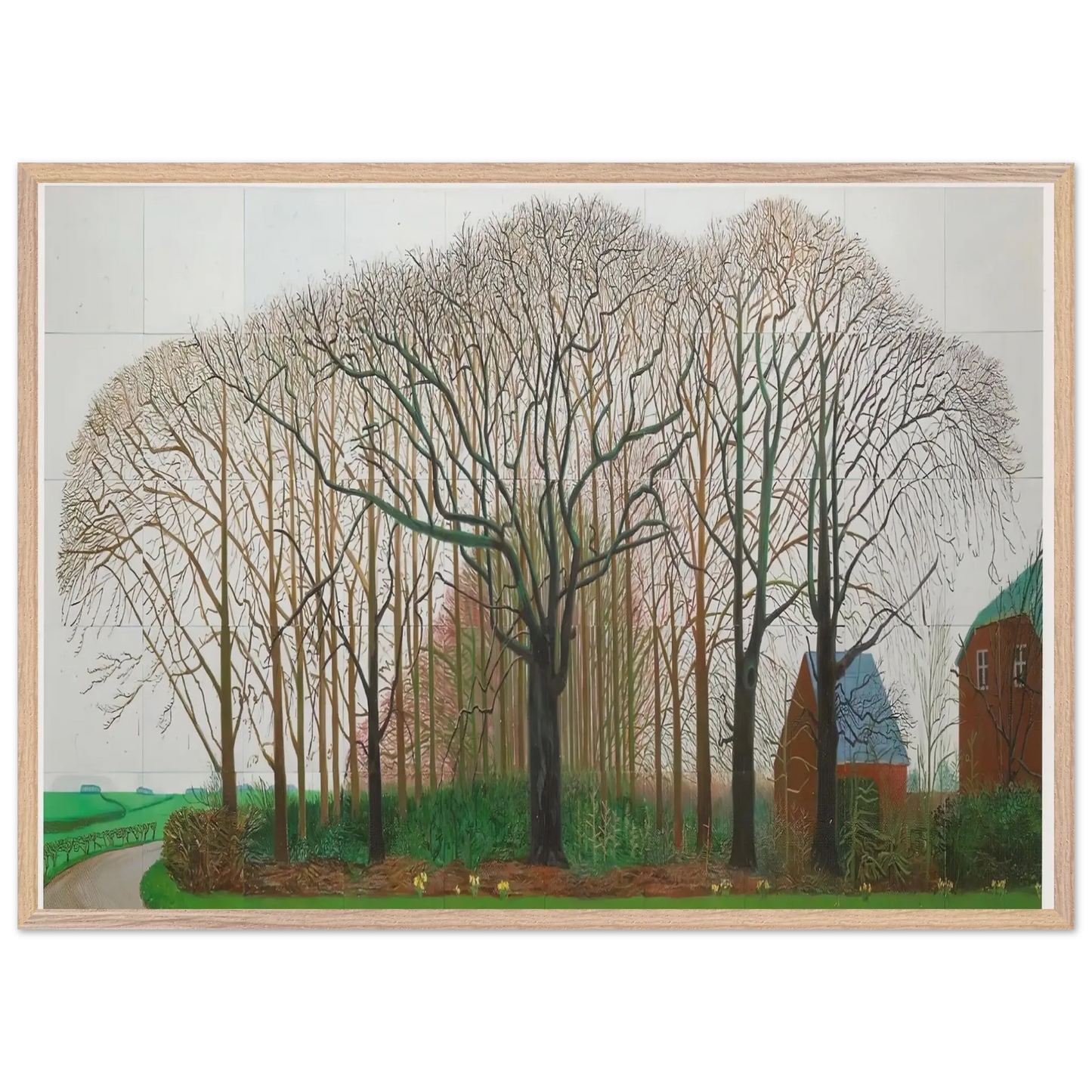 David Hockney - David Hockney Wall art - 40x50 cm / 16x20 Inches - Premium Wooden Framed Poster With Fine Art Paper - Wood frame
