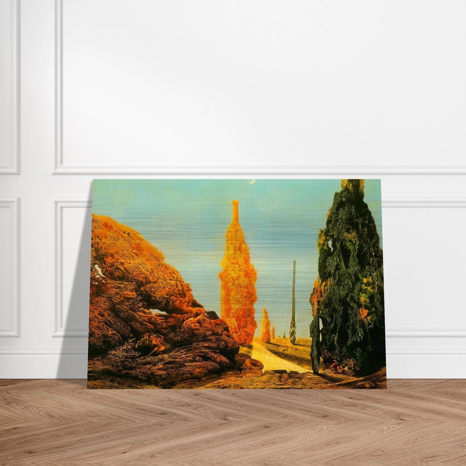 Lone Tree and United Trees - Max Ernst Brushed Aluminum Print - 70x100 cm / 28x40 inches | Max Ernst Aluminum Print | Max Ernst Prints