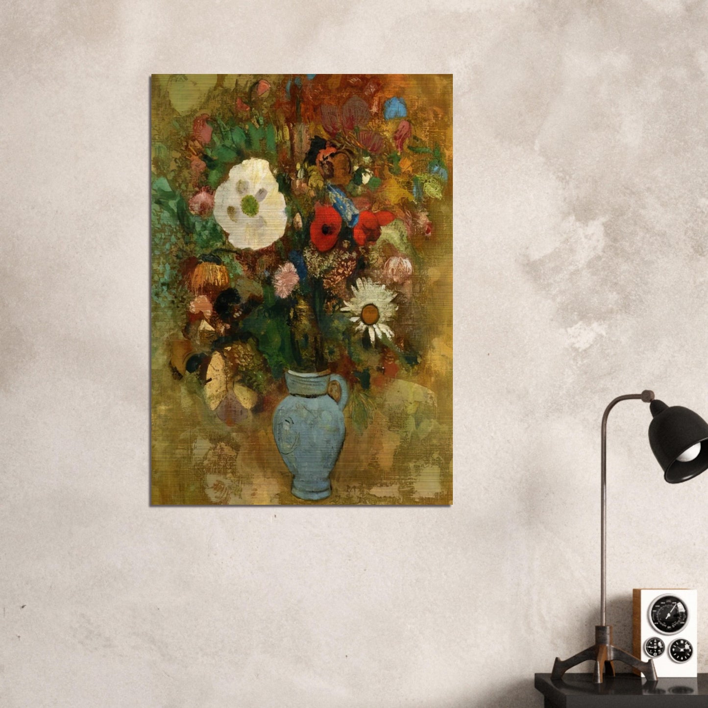BOUQUET OF FLOWERS 1 - Odilon Redon Brushed Aluminum Print - 70x100 cm / 28x40 inches | Odilon Redon Aluminum Print | Odilon Redon Prints