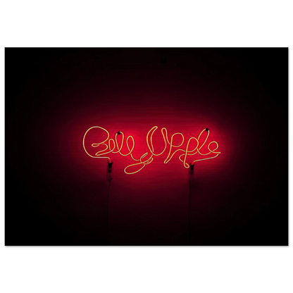 Neon Signature Red - 1967 - Billy Apple Brushed Aluminum Print - 70x100 cm / 28x40 inches | Billy Apple Aluminum Print | Billy Apple Prints