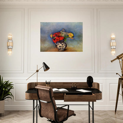 GERANIUMS 1910 - Odilon Redon Brushed Aluminum Print - 70x100 cm / 28x40 inches | Odilon Redon Aluminum Print | Odilon Redon Prints