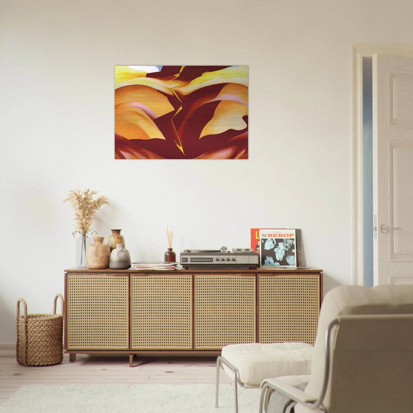 Black Place IV - Georgia O'Keeffe Brushed Aluminum Print - 70x100 cm / 28x40 inches | Georgia O'Keeffe Aluminum Print | Georgia O'Keeffe Prints