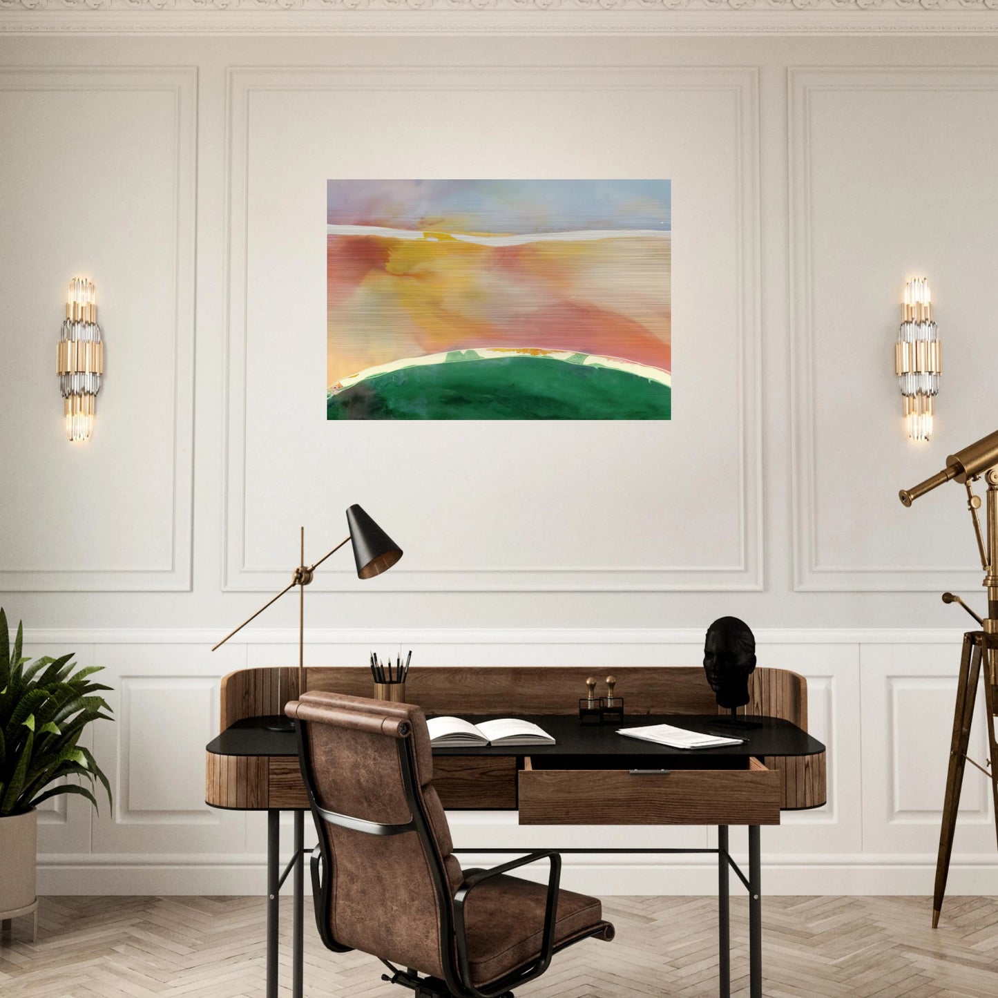 Bay Breeze - 1969 - Ronnie Landfield Brushed Aluminum Print - 70x100 cm / 28x40 inches | Ronnie Landfield Aluminum Print | Ronnie Landfield Prints