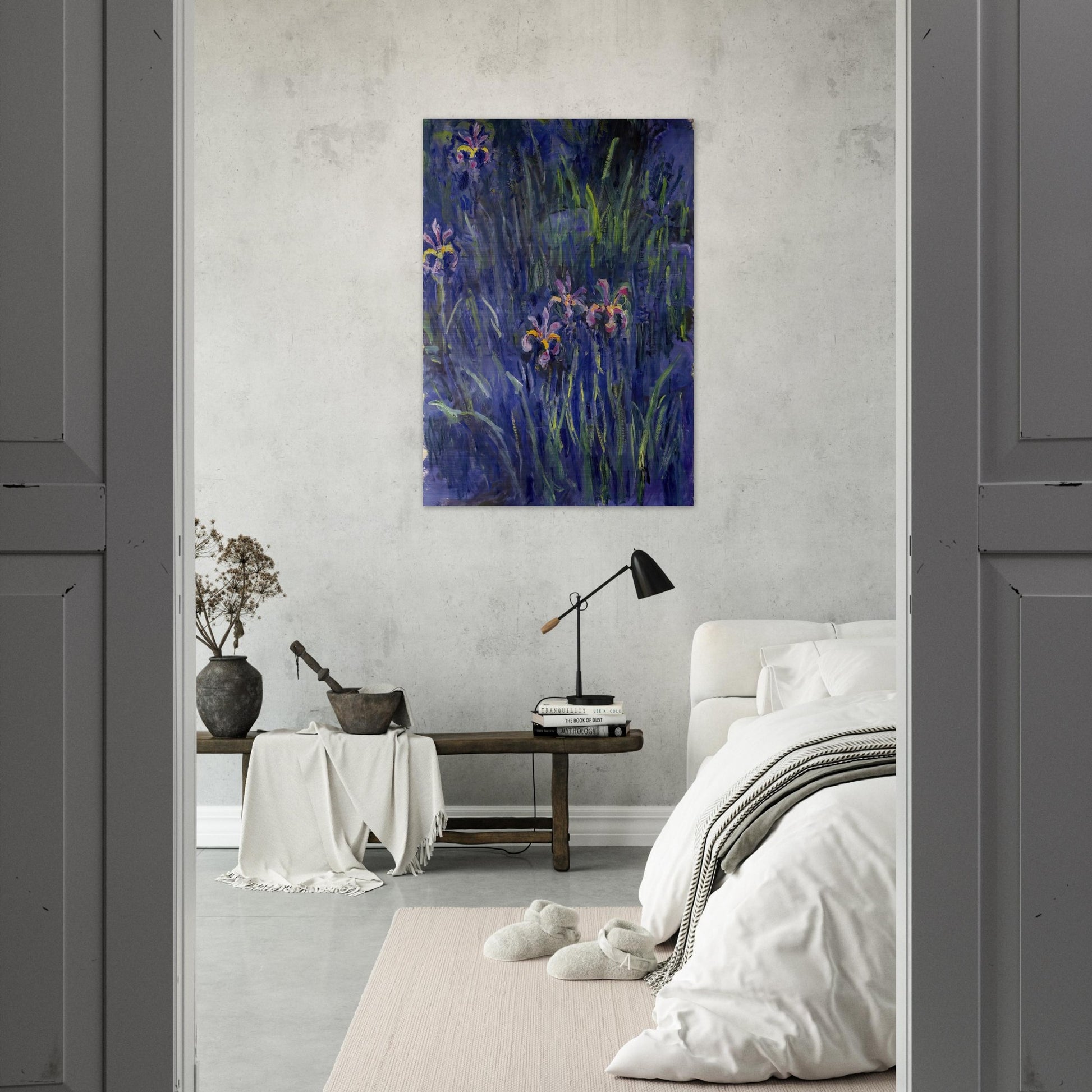 Irises 2 - claude monet Brushed Aluminum Print - 70x100 cm / 28x40 inches | claude monet Aluminum Print | claude monet Prints