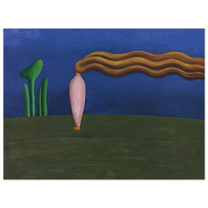 Tarsila do Amaral - Composition Lonely Figure  75x100 cm / 30x40inches Fine Art Poster