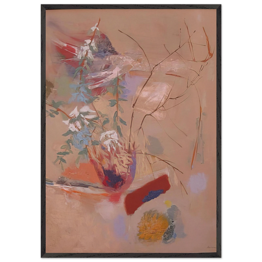 The Bush - 1955 - John Ferren 70x100 cm / 28x40 inches Framed Art Print – Black Wooden Frame