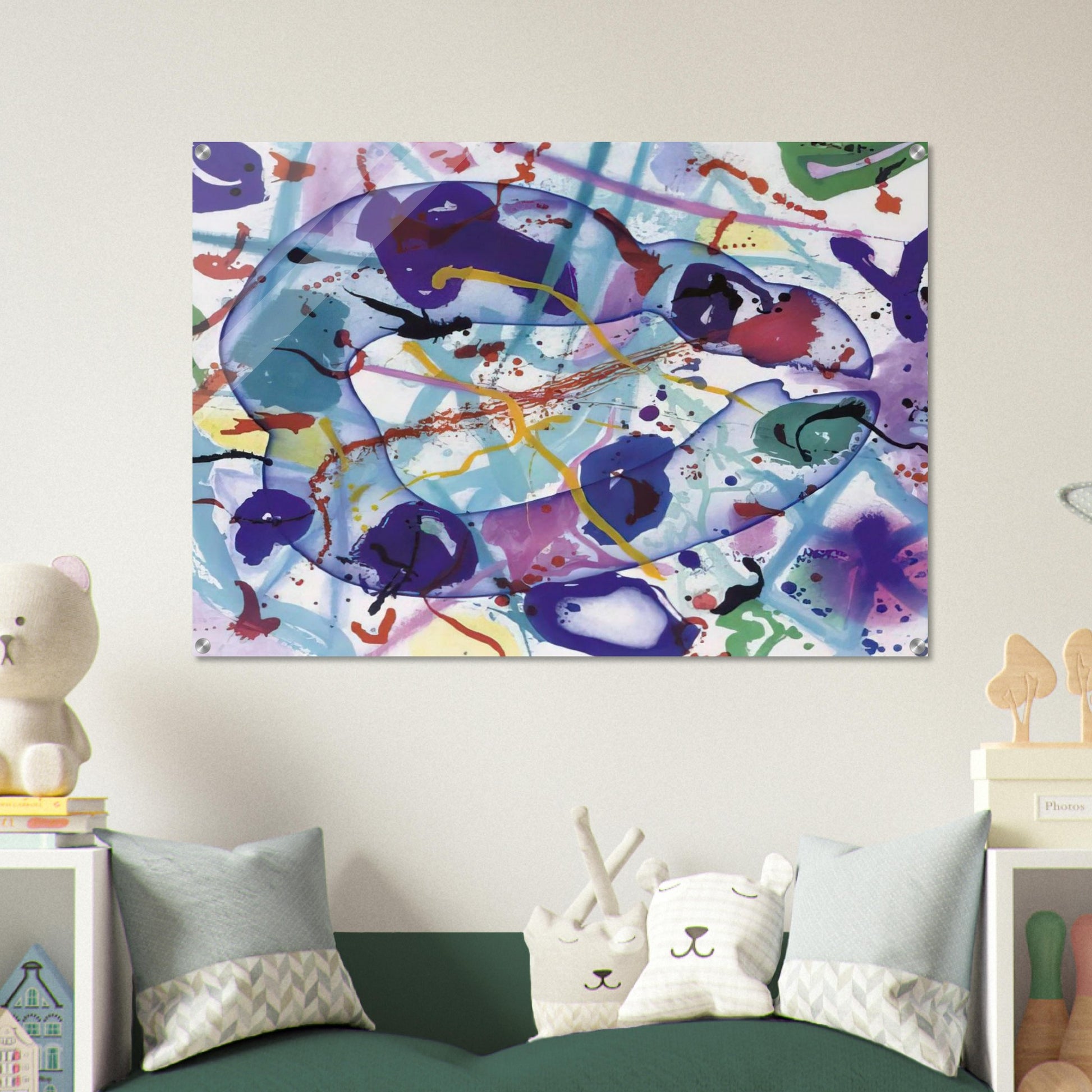 Trietto 4  SFE 077RC  - Sam Francis Acrylic Print - 70x100 cm / 28x40″ inches