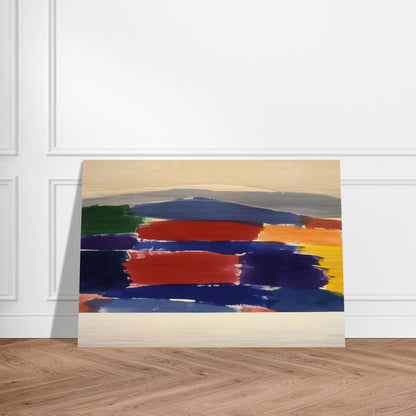 Village In The Moon - 1985 - Ronnie Landfield Brushed Aluminum Print - 70x100 cm / 28x40 inches | Ronnie Landfield Aluminum Print | Ronnie Landfield Prints