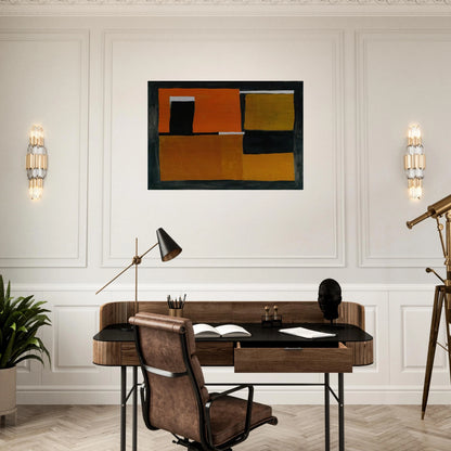 Orange, Black and White Composition - 1953 - William Scott Brushed Aluminum Print - 70x100 cm / 28x40 inches | William Scott Aluminum Print | William Scott Prints