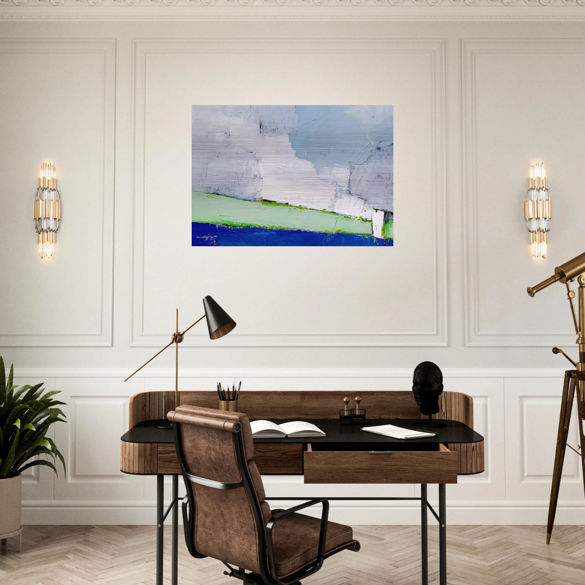 Paysage de Vaucluse No. 3 - 1953 - Nicolas de Stael Brushed Aluminum Print - 70x100 cm / 28x40 inches | Nicolas de Stael Aluminum Print | Nicolas de Stael Prints