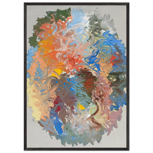 One World - 1961 - John Ferren 70x100 cm / 28x40 inches Framed Art Print – Black Wooden Frame