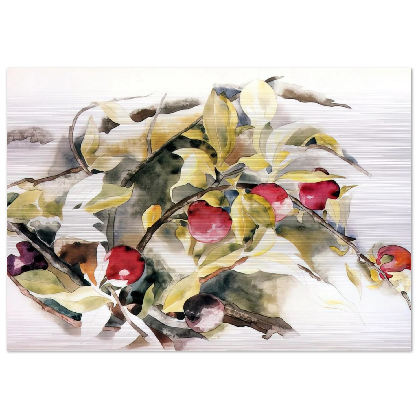 Plums - 1925 - Charles Demuth Brushed Aluminum Print - 70x100 cm / 28x40 inches | Charles Demuth Aluminum Print | Charles Demuth Prints