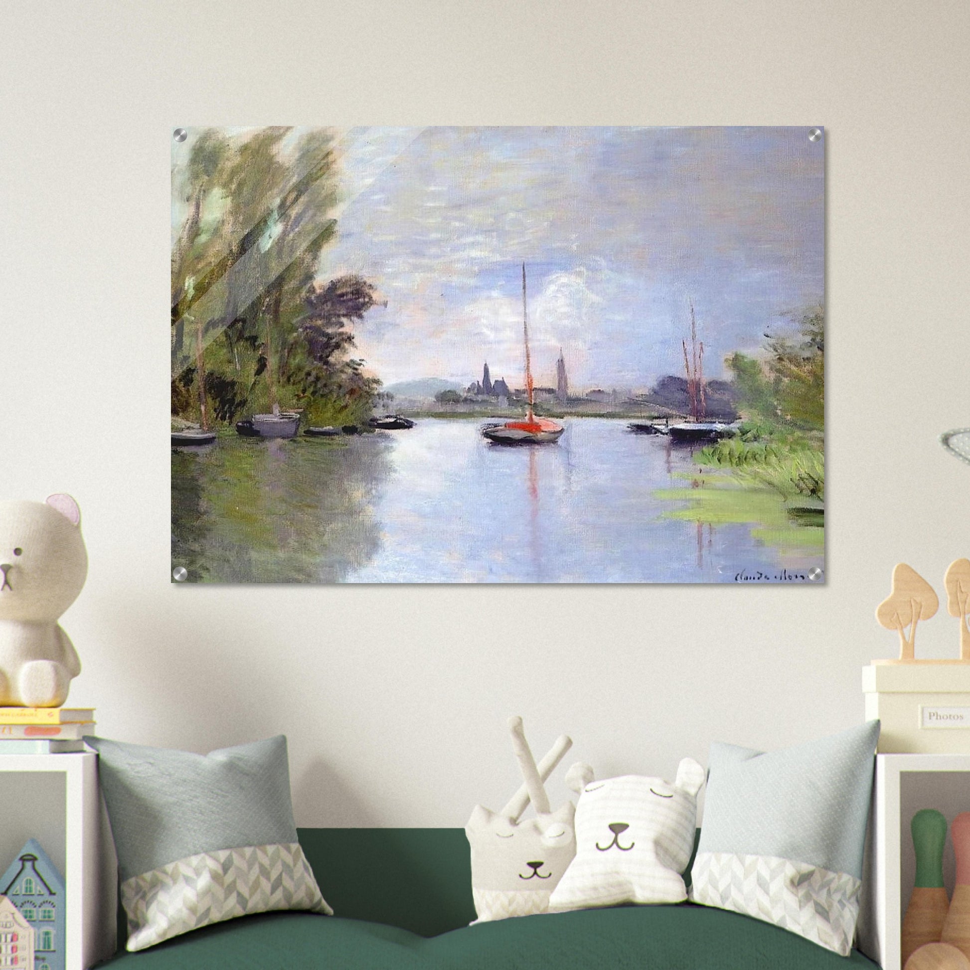 Argenteuil Seen from the Small Arm of the Seine - claude monet Acrylic Print - 70x100 cm / 28x40″ inches