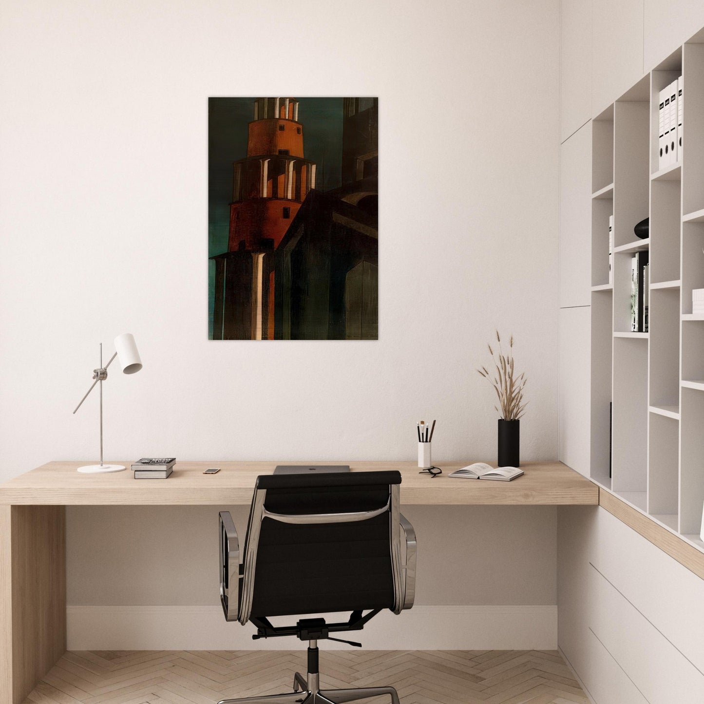 THE TOWER - Giorgio de Chirico Brushed Aluminum Print - 70x100 cm / 28x40 inches | Giorgio de Chirico Aluminum Print | Giorgio de Chirico Prints