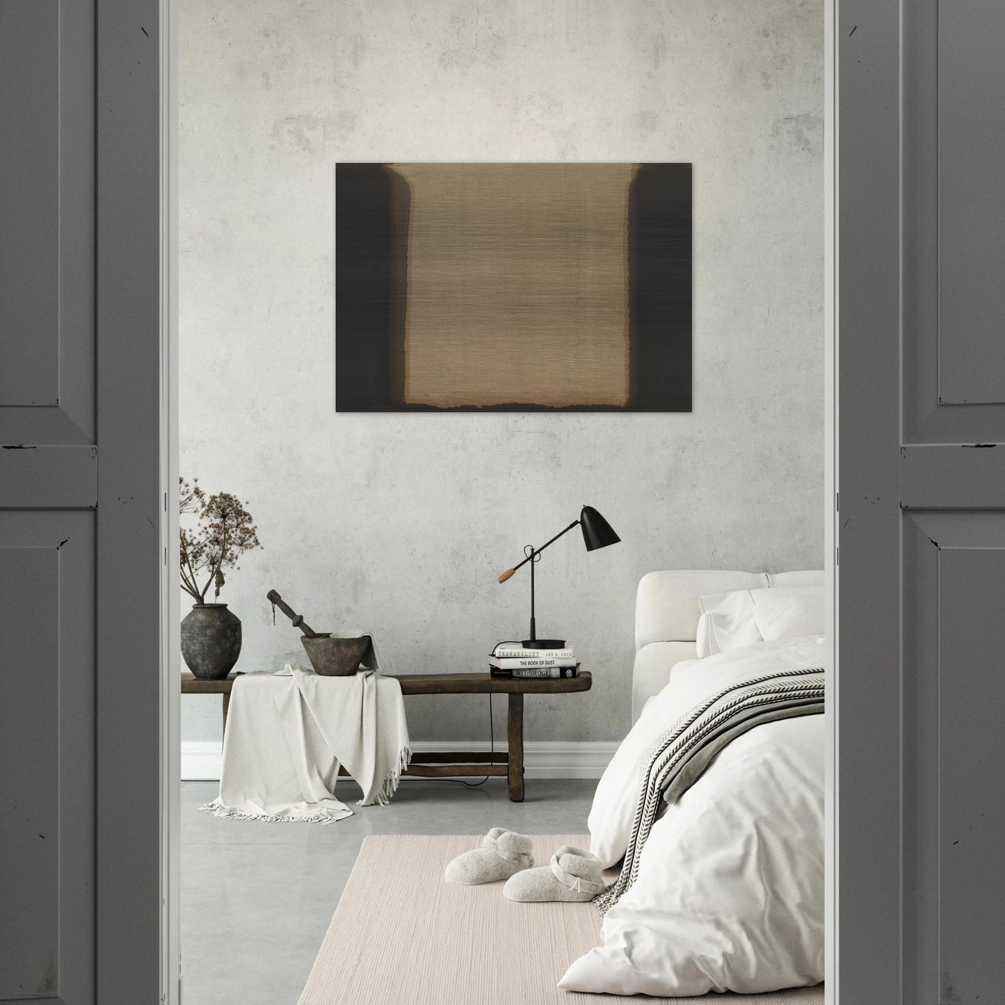 Umber Blue - 1978 - Yun Hyong-keun Brushed Aluminum Print - 70x100 cm / 28x40 inches | Yun Hyong-keun Aluminum Print | Yun Hyong-keun Prints