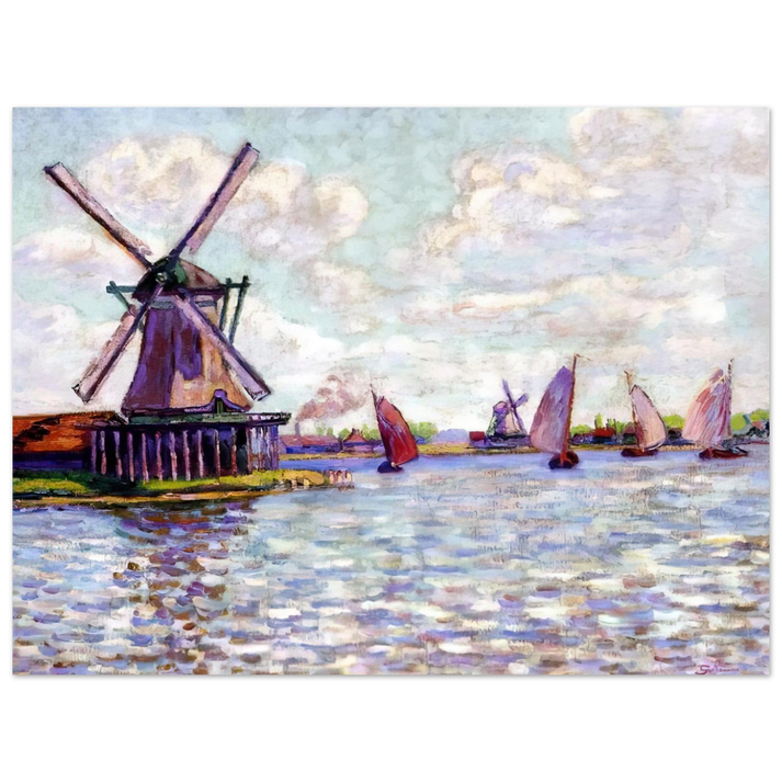 Armand Guillaumin - Moulins en Hollandee - 1904  75x100 cm / 30x40inches Fine Art Poster