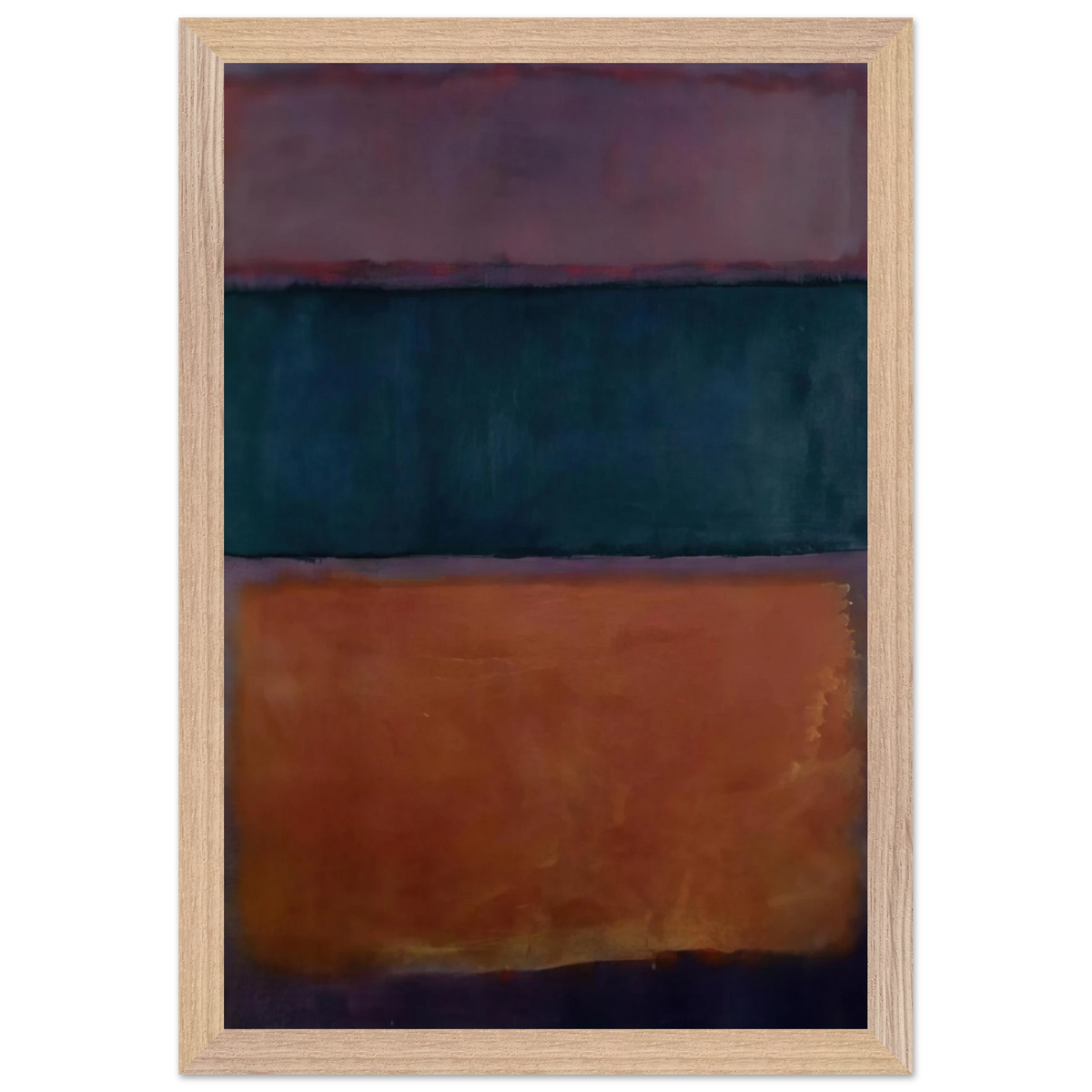 Mark Rothko - Untitled - 1963 Wall Art - 21x29.7 cm / 8x12" - Premium Wooden Framed Poster With Fine Art Paper-canvas - Black frame