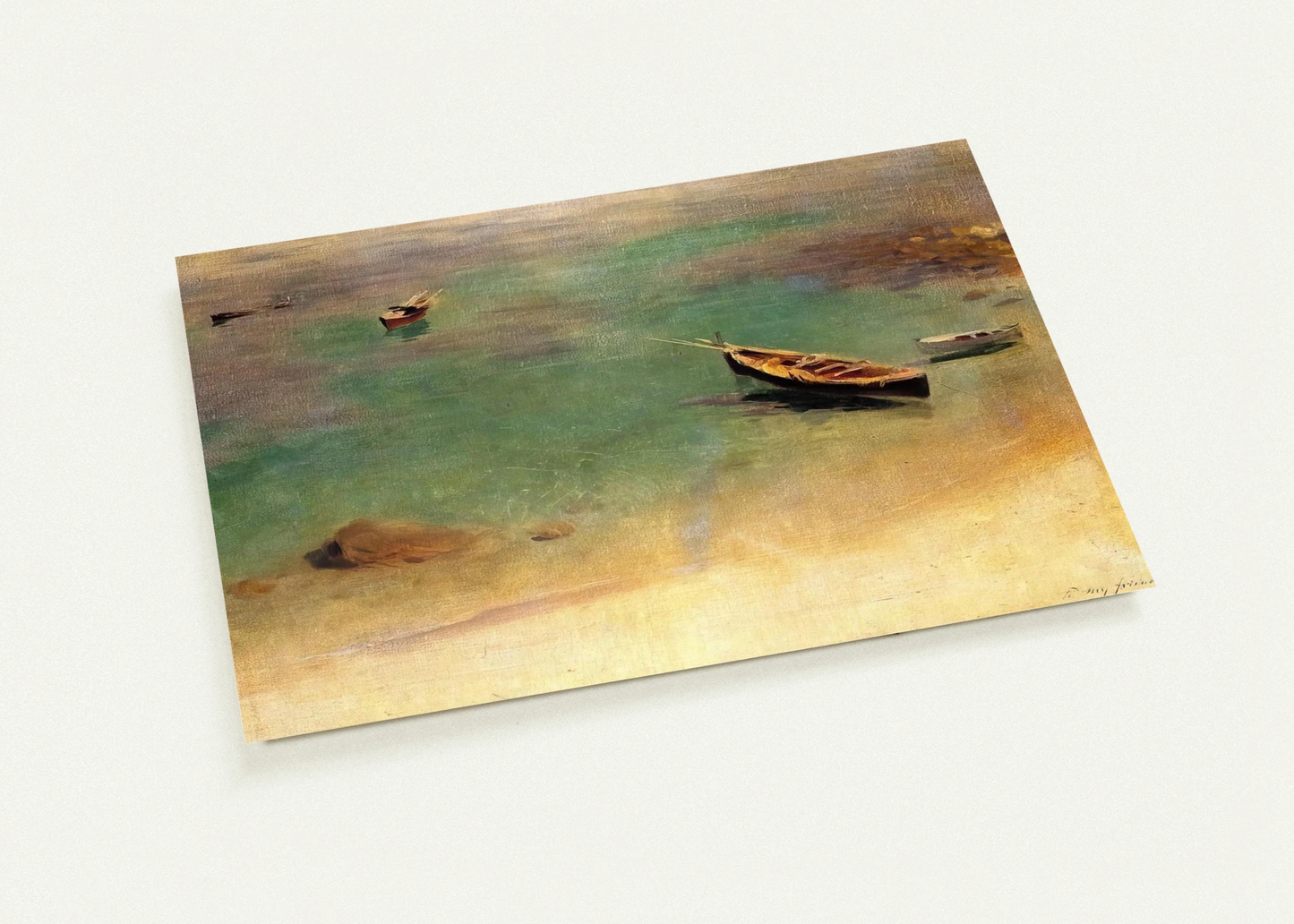 Boat in the Waters off Capri By John Singer Sargent Pack of 10 Post Cards | John Singer Sargent Post Cards | A6 (10.5 x 14.8 cm) - 4.1 x 5.8 inches