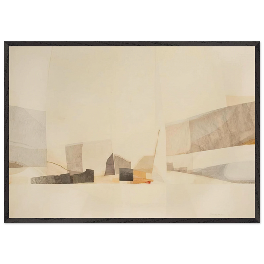 Untitled - Abstract Expressionism N5 - Kenzo Okada 70x100 cm / 28x40 inches Framed Art Print – Black Wooden Frame