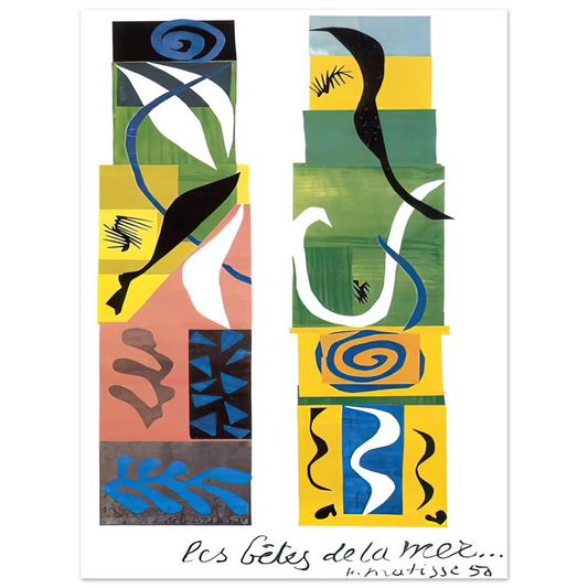 Henri Matisse - THE BEASTS OF THE SEA 1950  75x100 cm / 30x40inches Fine Art Poster