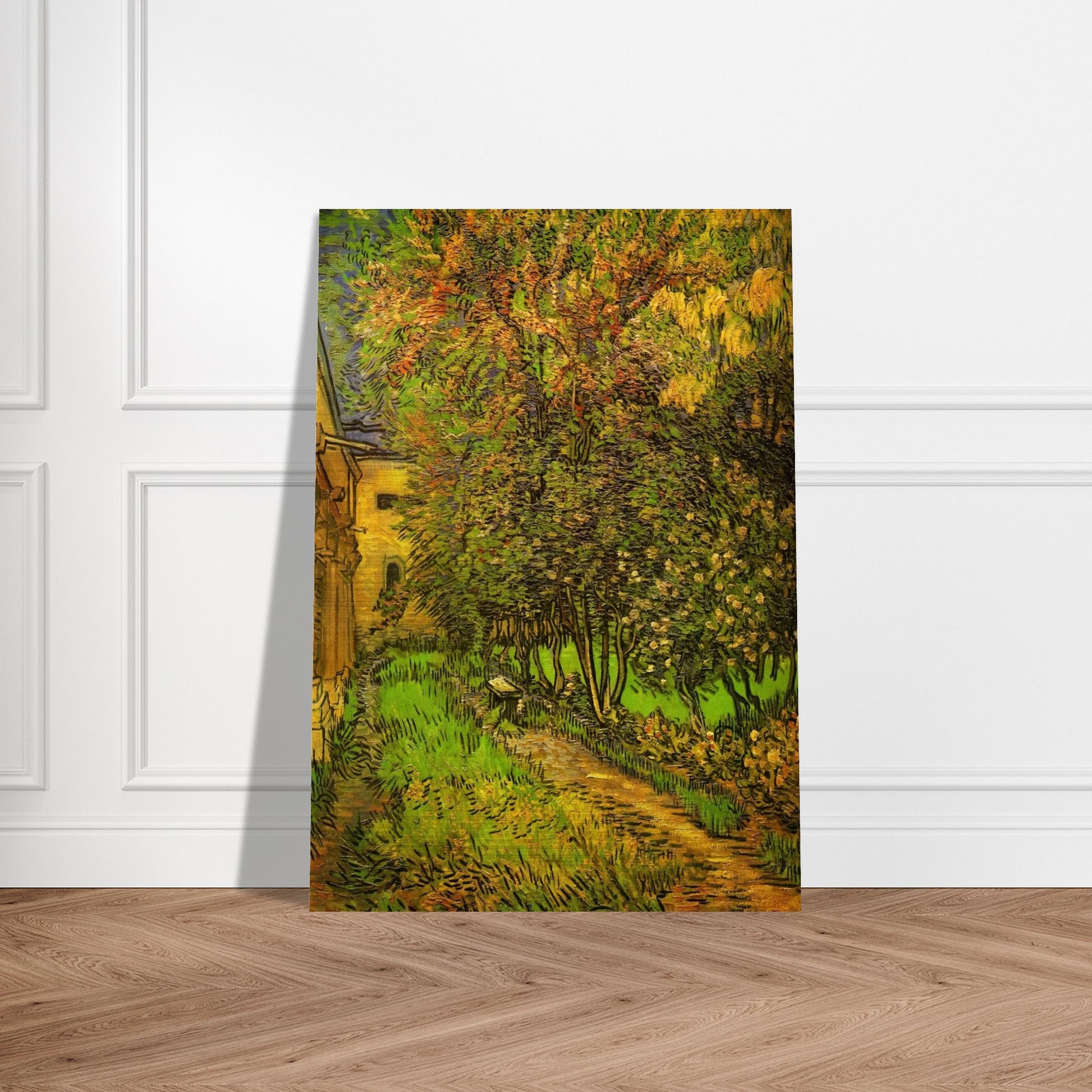 The Garden of Saint-Paul Hospital - Vincent van Gogh Brushed Aluminum Print - 70x100 cm / 28x40 inches | Vincent van Gogh Aluminum Print | Vincent van Gogh Prints