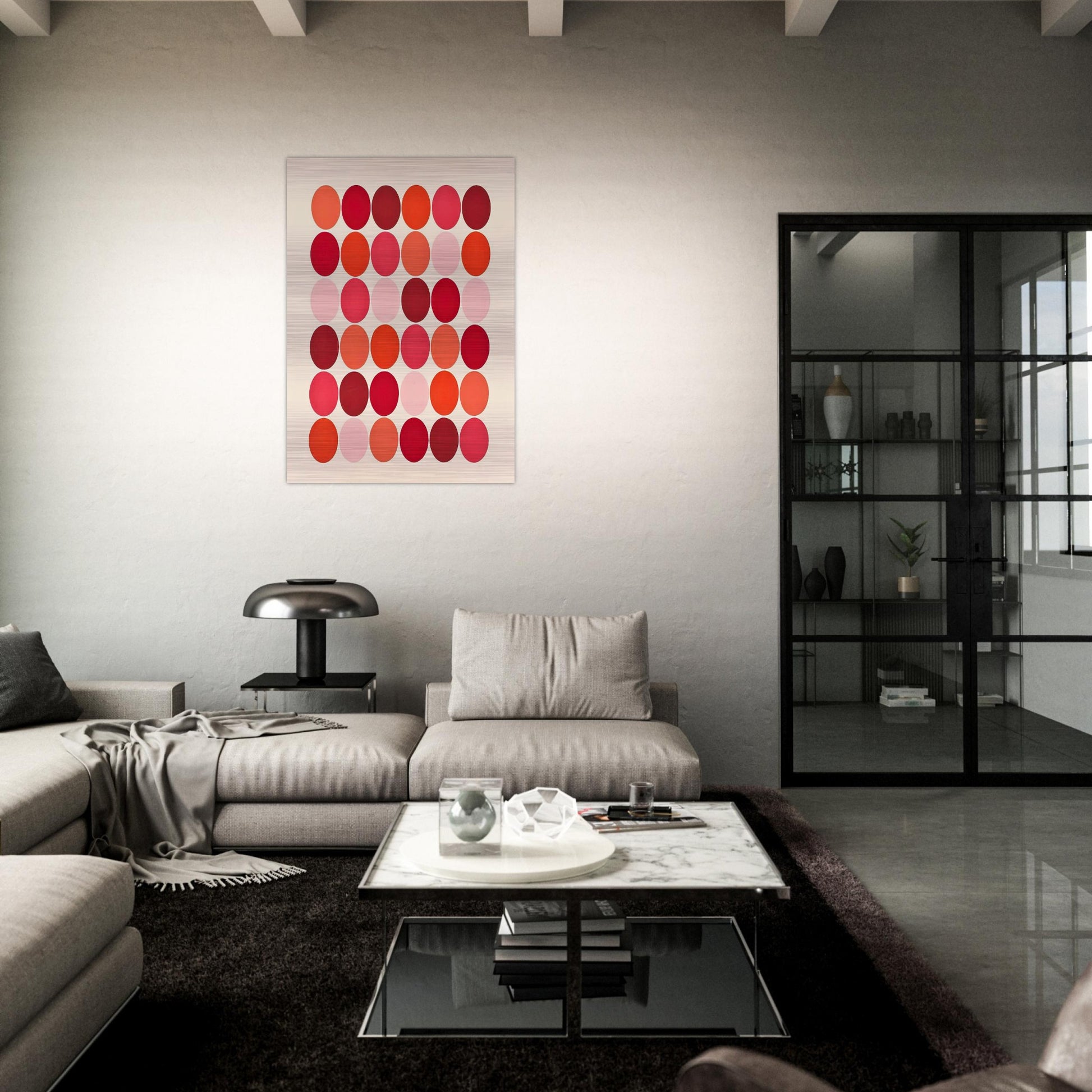 Red - 1966 - Thomas Downing Brushed Aluminum Print - 70x100 cm / 28x40 inches | Thomas Downing Aluminum Print | Thomas Downing Prints