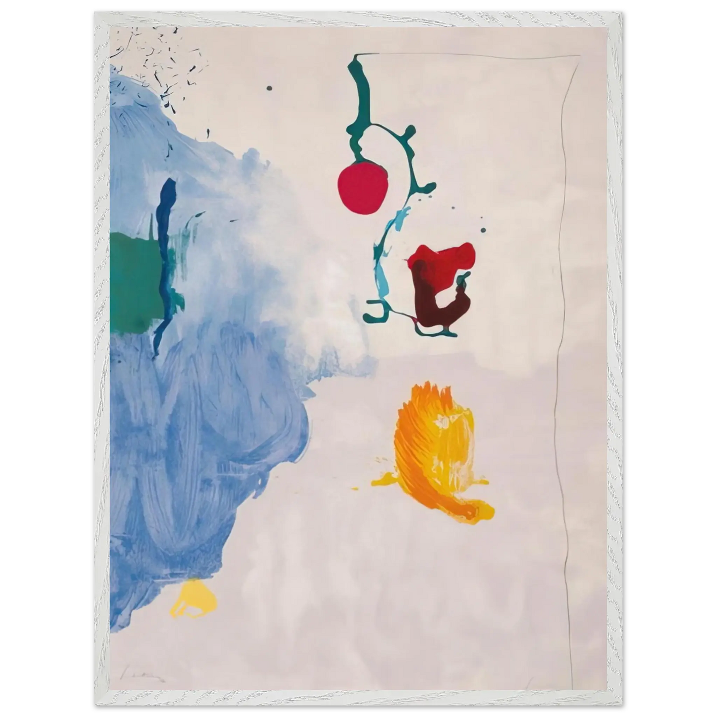 Helen Frankenthaler - Eve - 1995 Wall art - 45x60 cm / 18x24 Inches - Premium Wooden Framed Poster With Fine Art Paper - Black frame