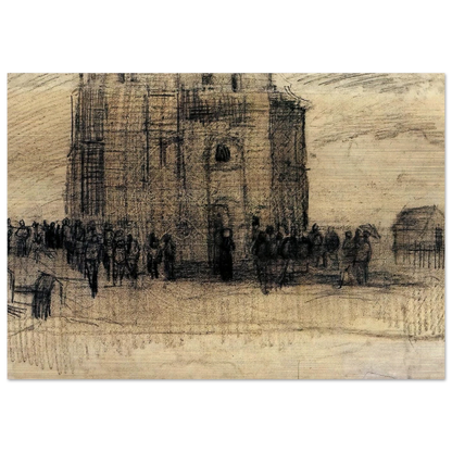 Sale of Building Scrap - Vincent van Gogh Brushed Aluminum Print - 70x100 cm / 28x40 inches | Vincent van Gogh Aluminum Print | Vincent van Gogh Prints